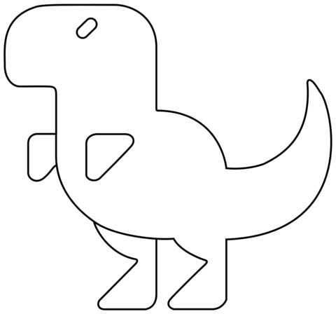 T Rex Emoji Coloring Page